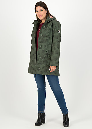 Softshelljacke wild weather long anorak, whispering leaves, Jacken & M&auml;ntel, Gr&uuml;n