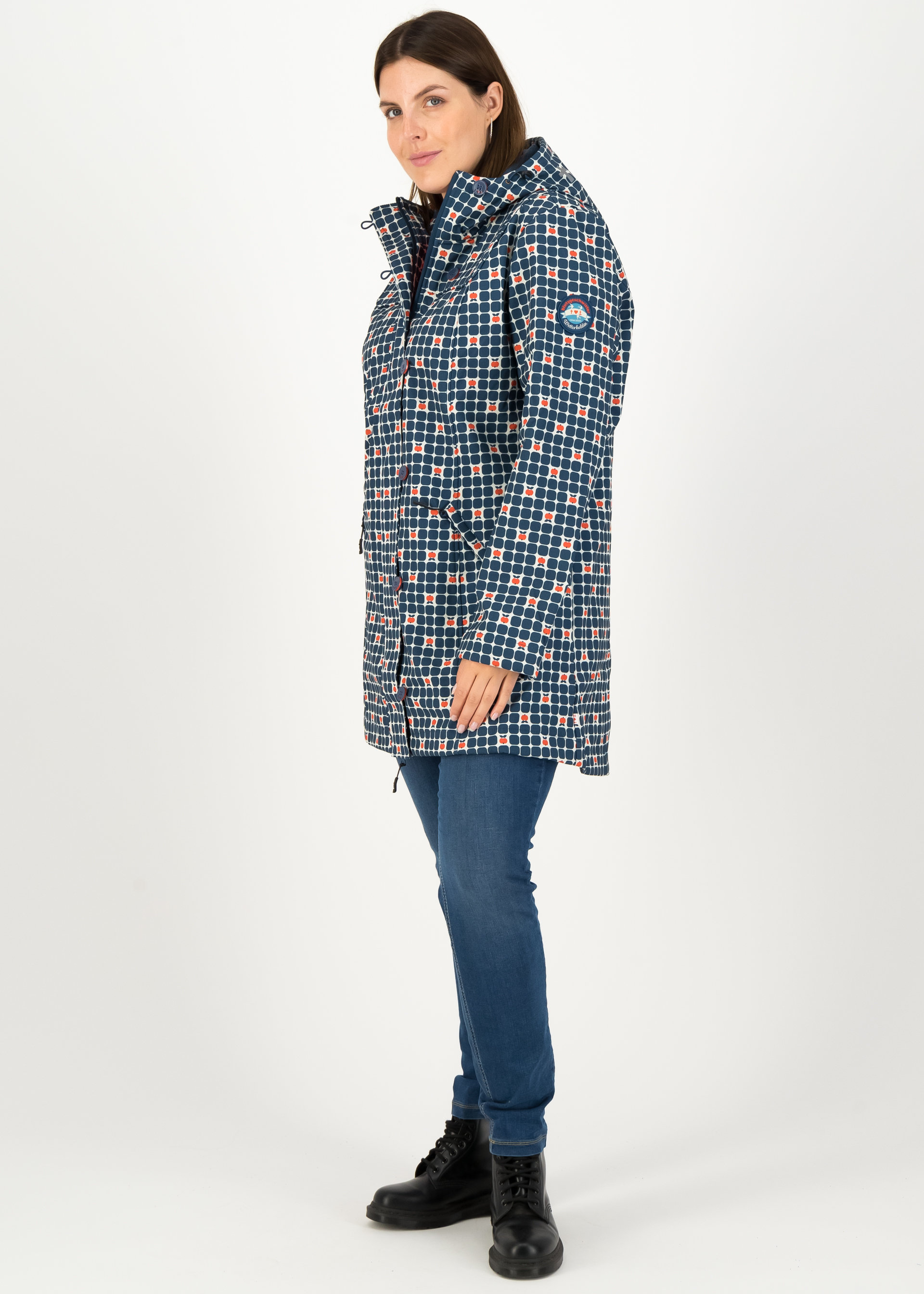 Soft Shell Jacket wild weather long anorak, apple turnover, Jackets & Coats, Blue