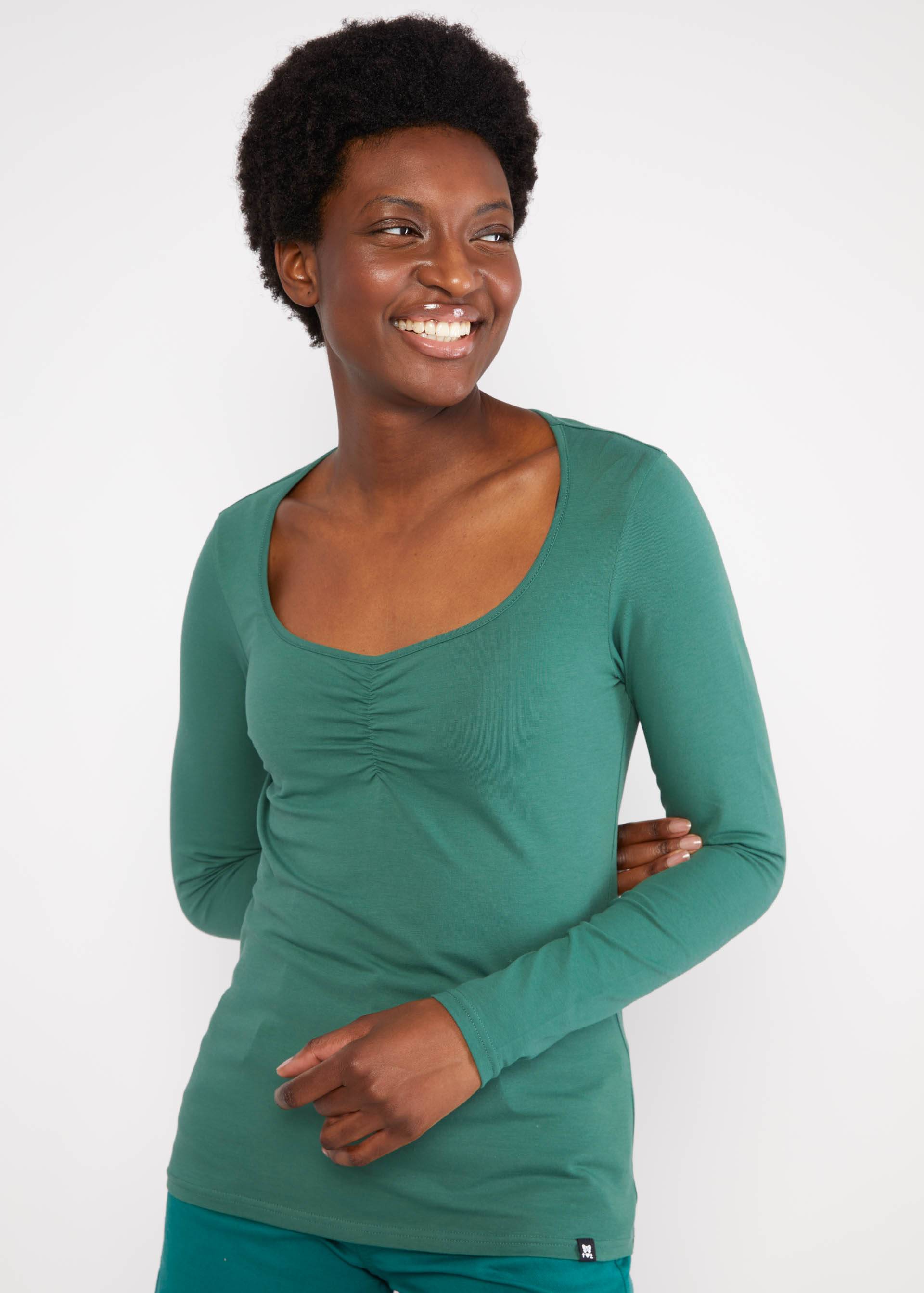 Jerseyshirt Balconnet Féminin, forest bouquet green, Shirts, Grün