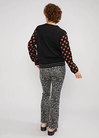 Strickpullover Cosy Storyteller, welcome to the woods, Strickpullover, Schwarz