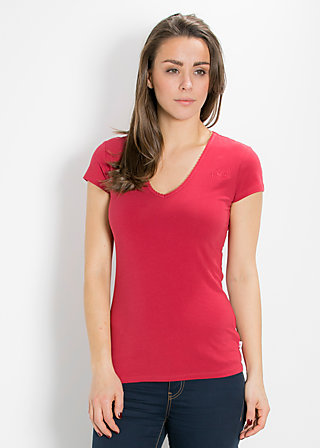 logo shortsleeve v-shirt, delicious red, Shirts, Rot