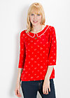 sweet majorette, roses and planes, Blouses & Tunics, Red