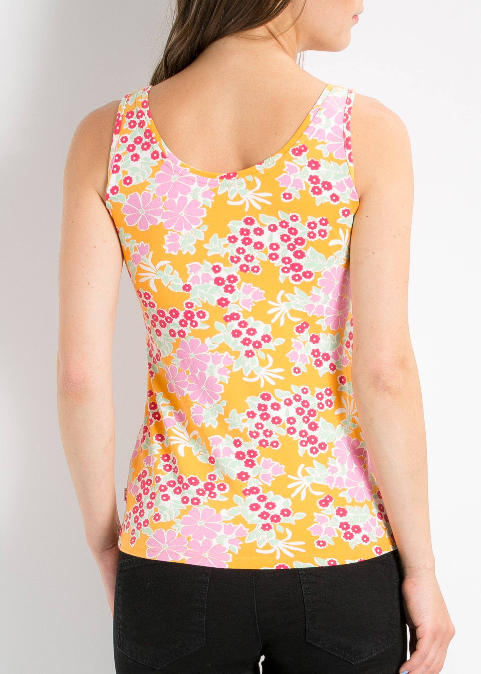 Top snake resistance tank, power of flower, Shirts, Orange