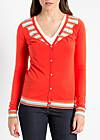 treu und redlich cardy, hot temper, Knitted Jumpers & Cardigans, Red