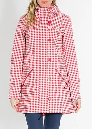 Soft Shell Jacket wild weather long anorak, city chic check, Jackets & Coats, Red