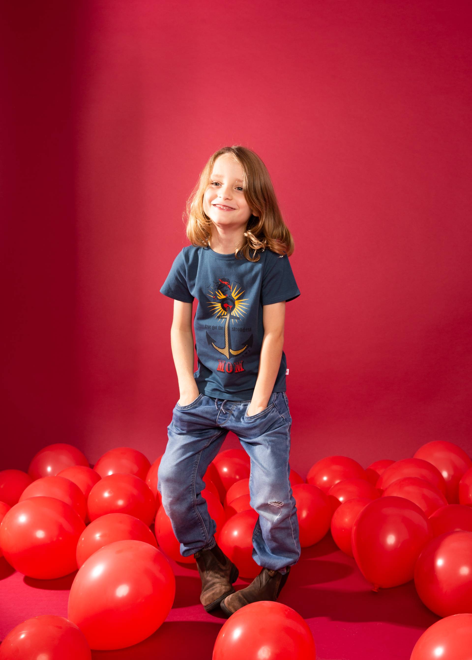 Kids' Top strongest mum, blue night cha, Kids, Blue