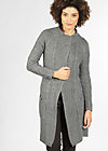 knitshop girls cardycoat, dusty grey, Strickpullover & Cardigans, Grau