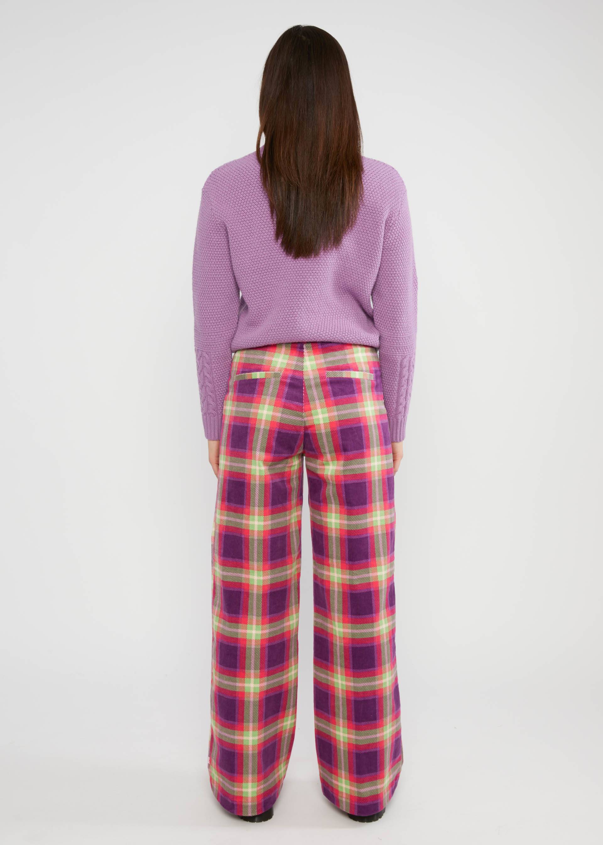 Cordhose Deedericksbockers, check on me, Hosen, Lila