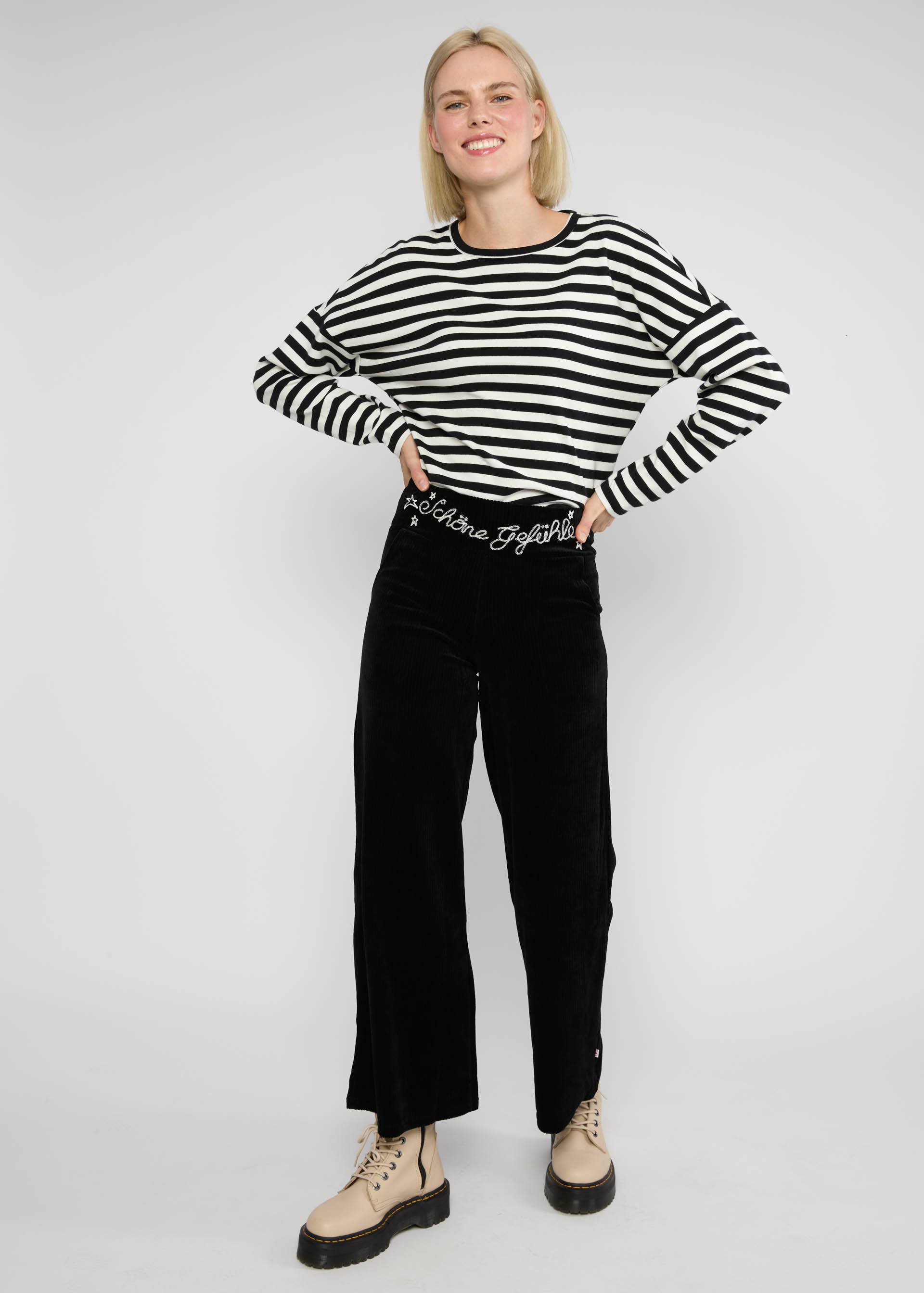 Corduroy Pants Jolly Marleen, schöne gefühle, schönes herz, Trousers, Black