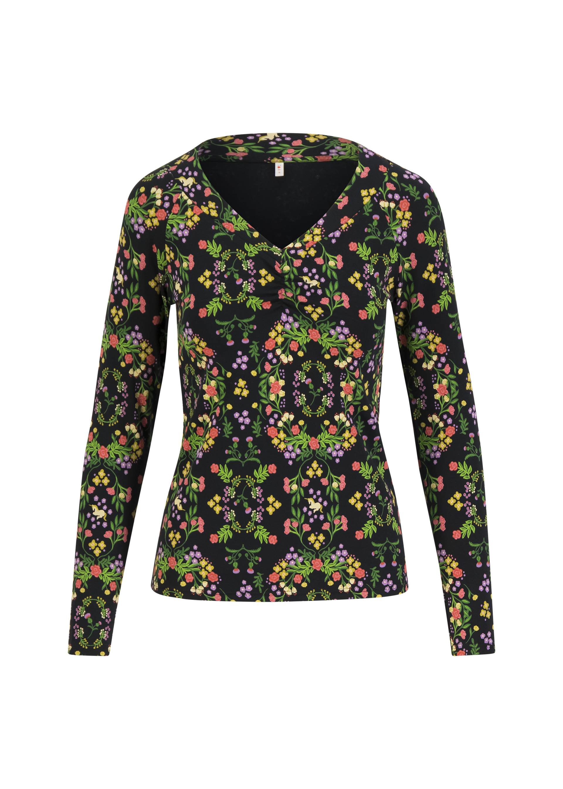 Longsleeve Savoir Vivre Sage, unicorn crown, Shirts, Schwarz