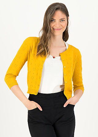 logo cardigan roundneck short, yellow anchor ahoi, Knitted Jumpers & Cardigans, Yellow