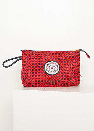 Makeup Bag sweethearts washbag, red stars, Accessoires, Red