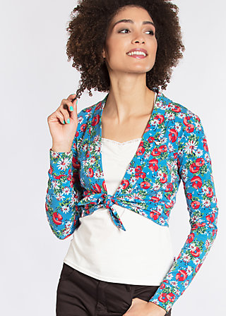 perty wrap, mountain flowers, Knitted Jumpers & Cardigans, Blue