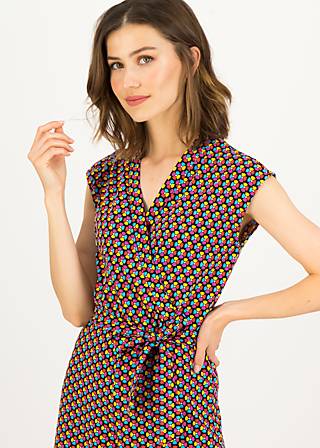 Jumpsuit Hello Fritjes Culotte, fleurs dansantes, Trousers, Black