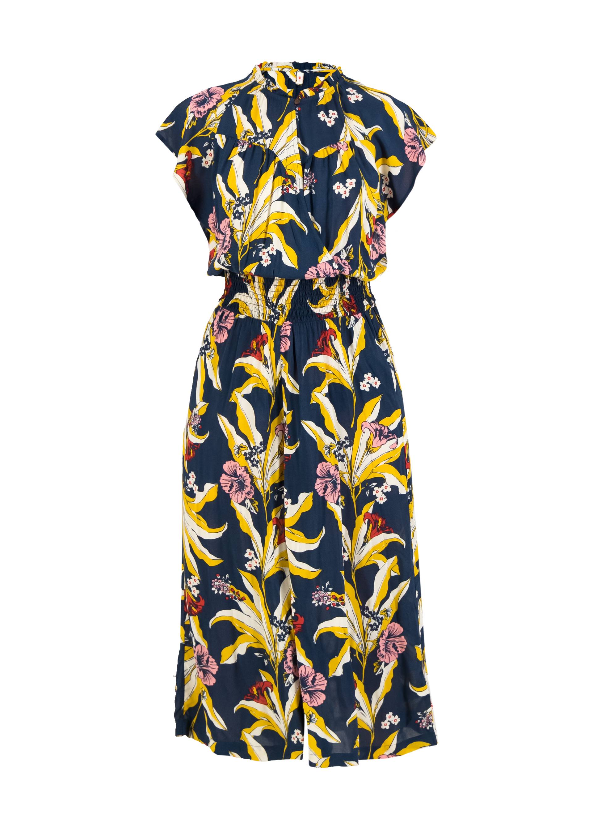 Jumpsuit Love's Lightest Wings, fleurs d'hibiscus, Hosen, Blau