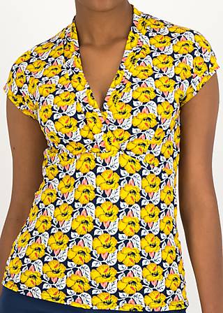 Shirt Mon Cher Cache-Cœur, terrasse fleurie, Shirts, Blau