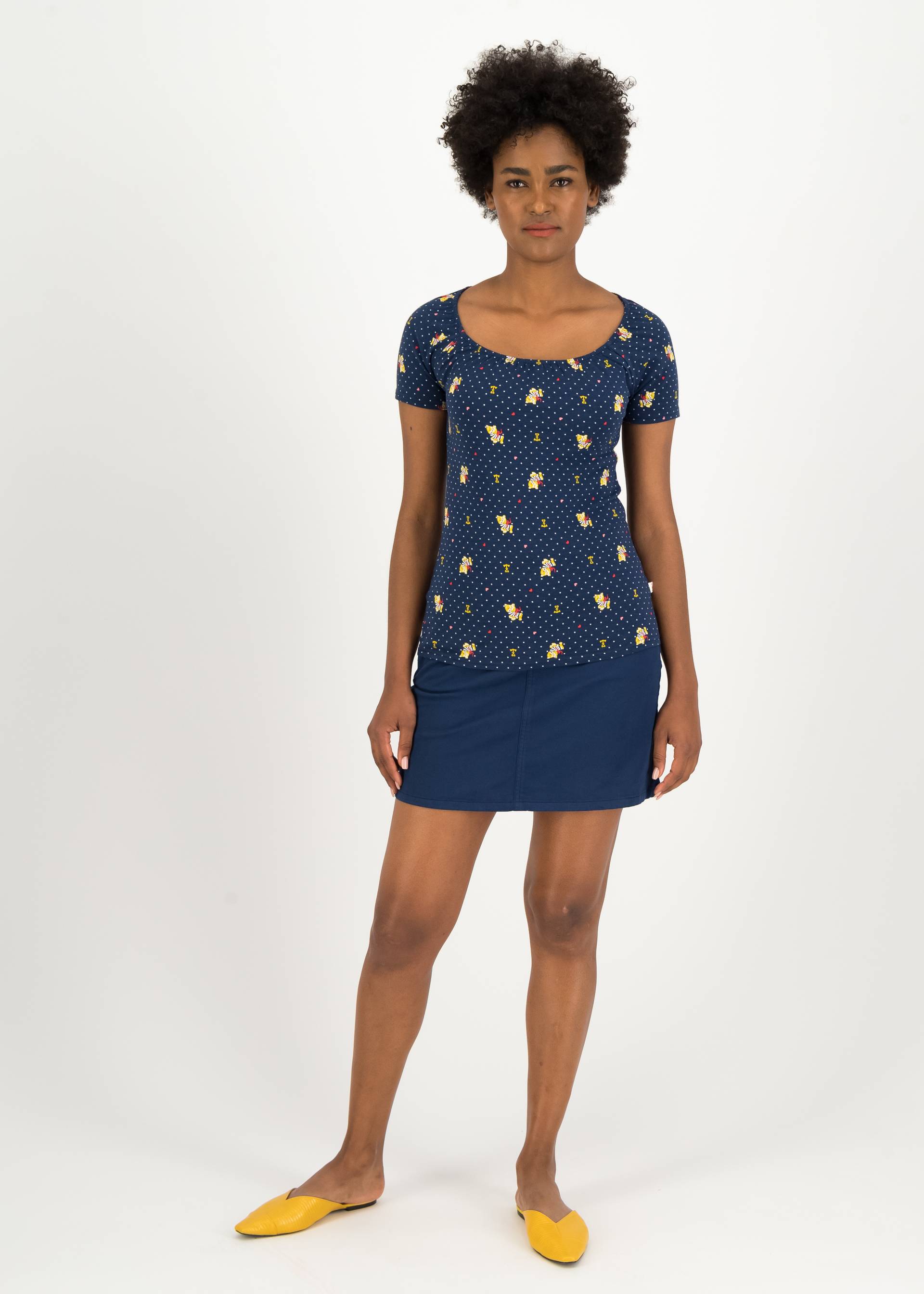 T-Shirt Vintage Heart, chien g&acirc;t&eacute;, Shirts, Blau