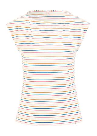 Top Boxy Babe, petite rainbow stripes, Shirts, Weiß