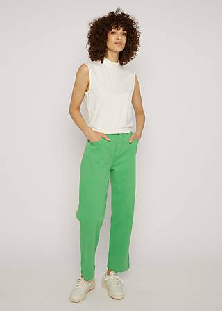 Trousers High Waist Olotte Remade, fit and fresh, Trousers, Green