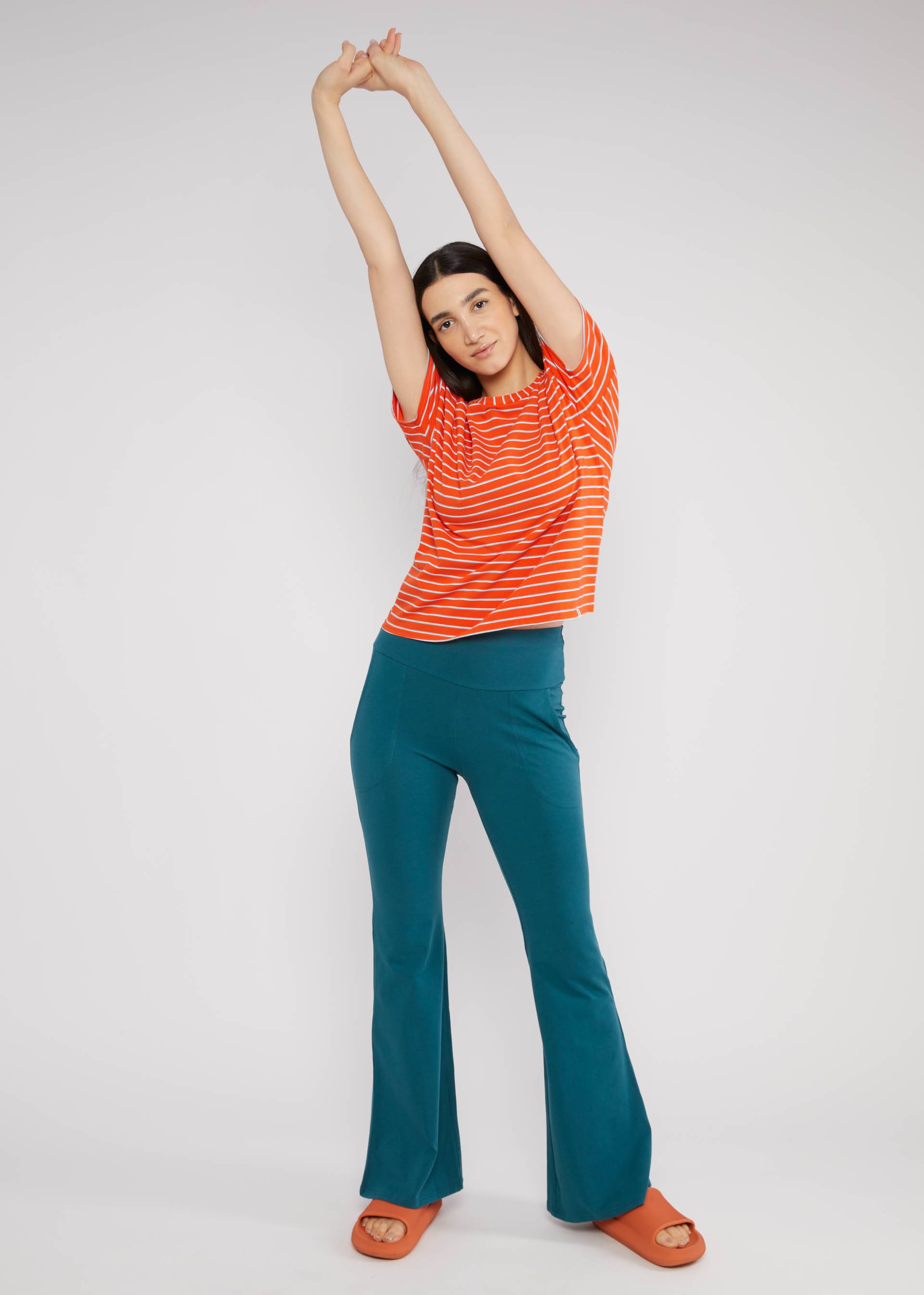 Summer Pants Logo Easy Flared, moonstone teal, Trousers, Turquoise