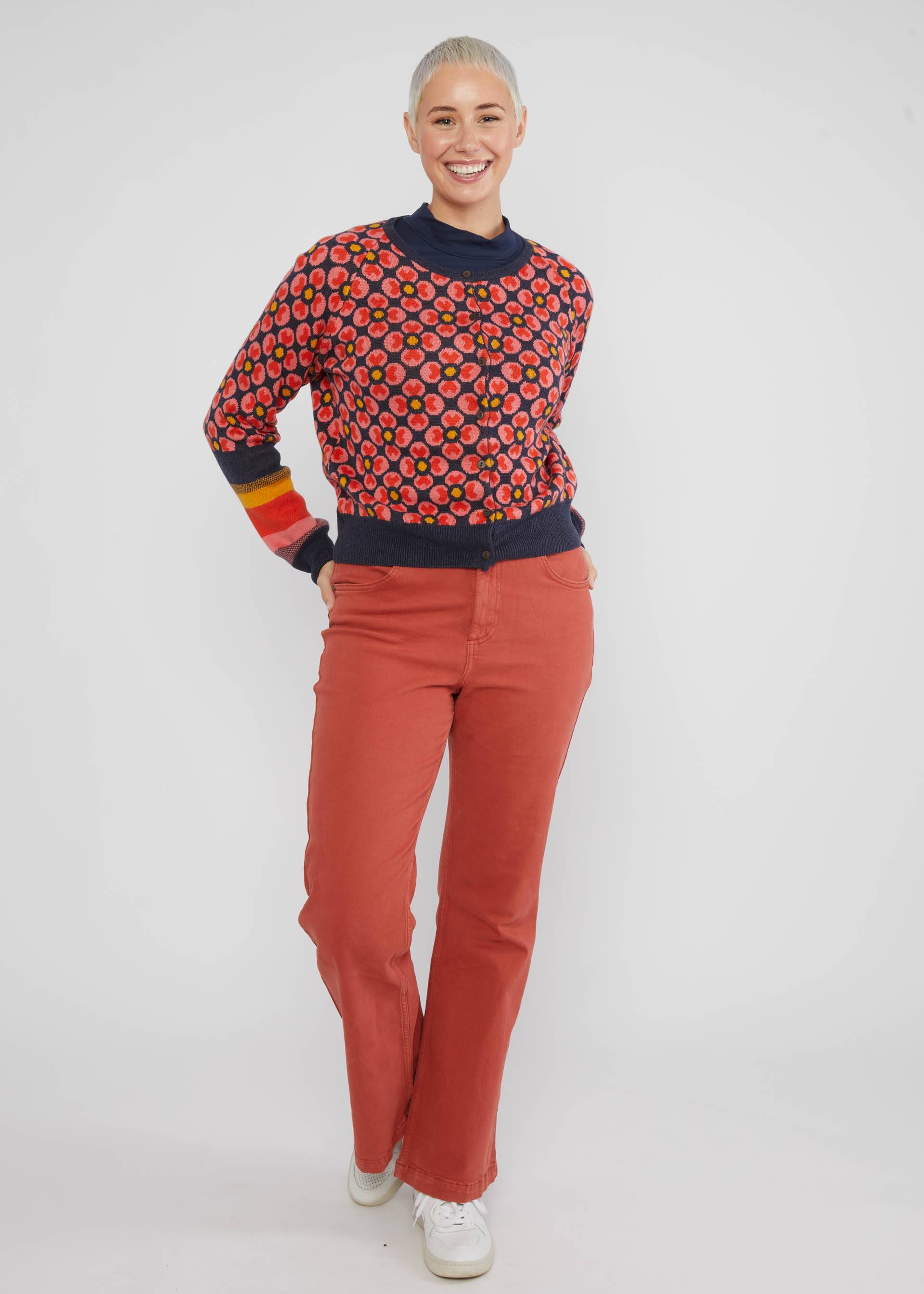 Cardigan Sunset Flowerita, cosy flower light, Cardigans, Blau