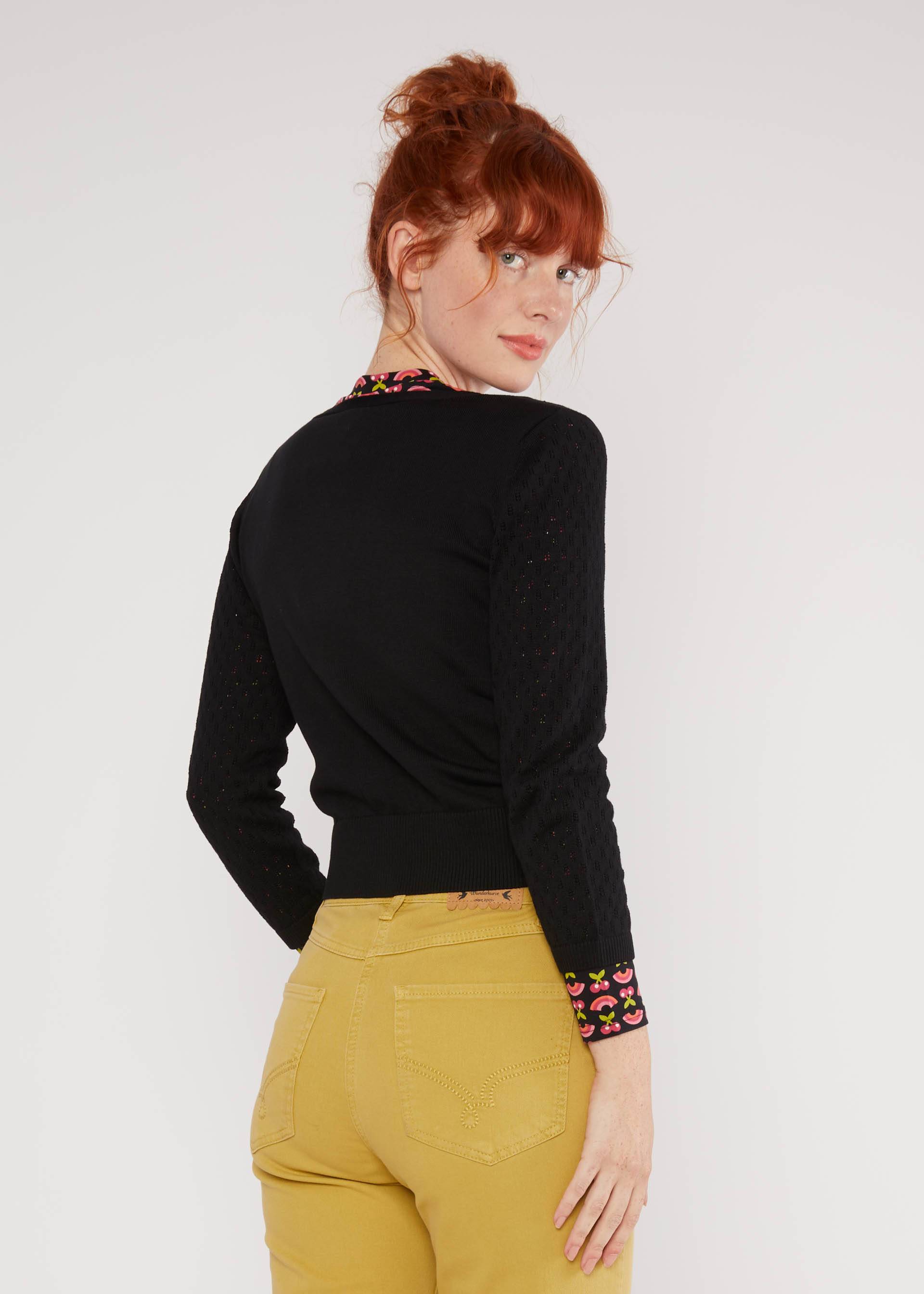 Cardigan Sweet Petite, traditional black knit, Cardigans, Schwarz