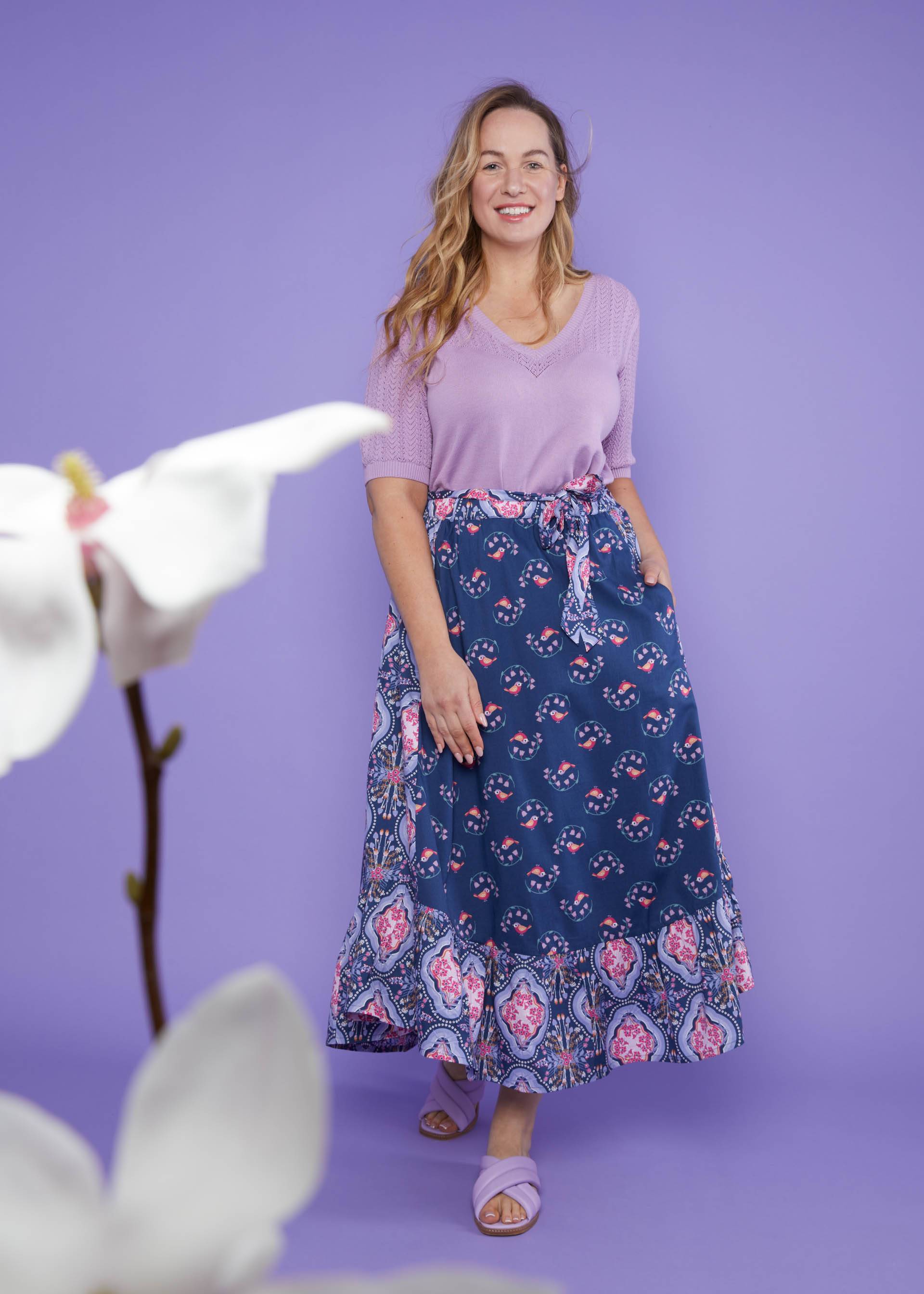 Midirock Swing the Flounce, romantic flower girl, R&ouml;cke, Blau