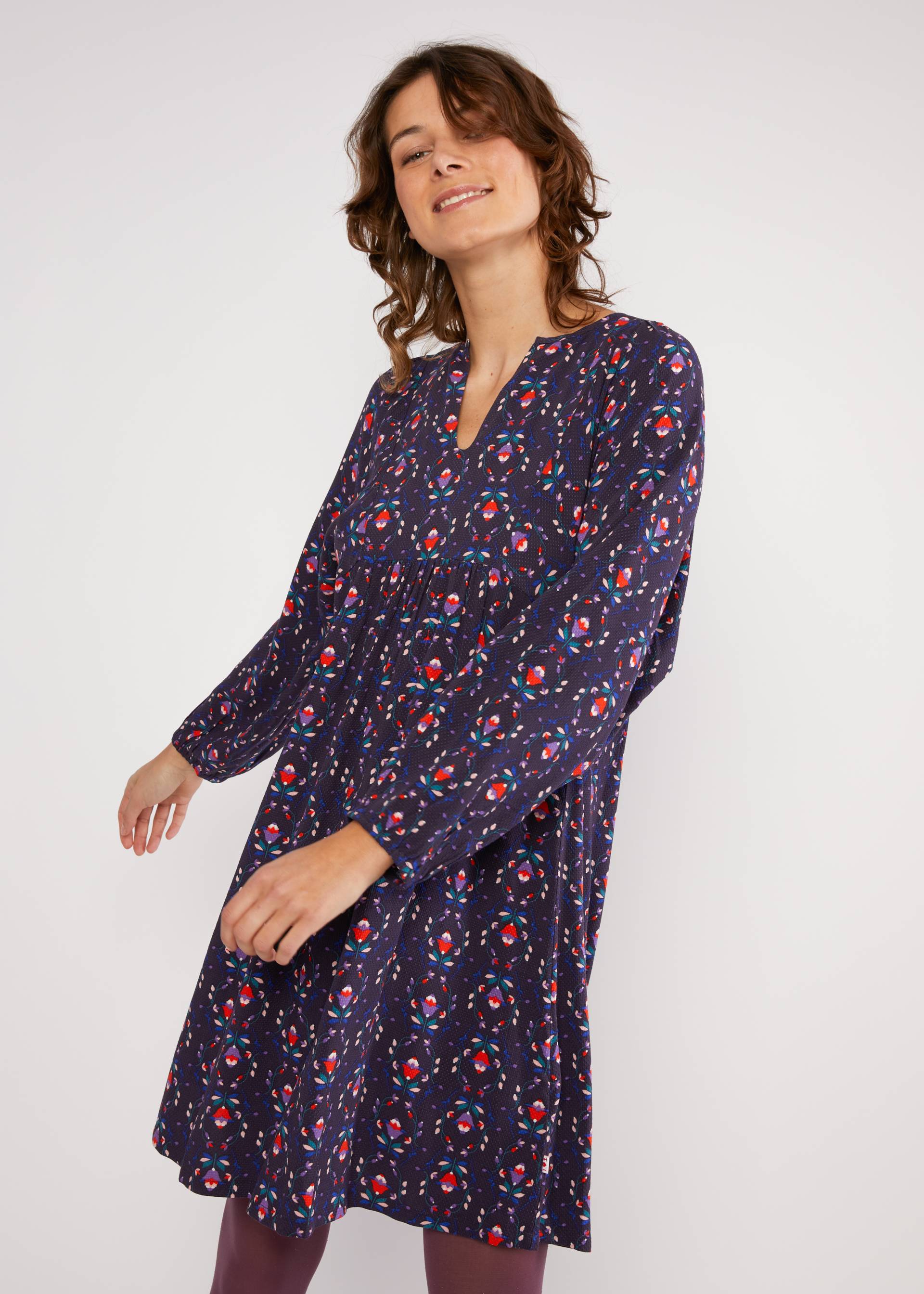 Herbstkleid Saint Tropen Short, braided flower, Kleider, Lila