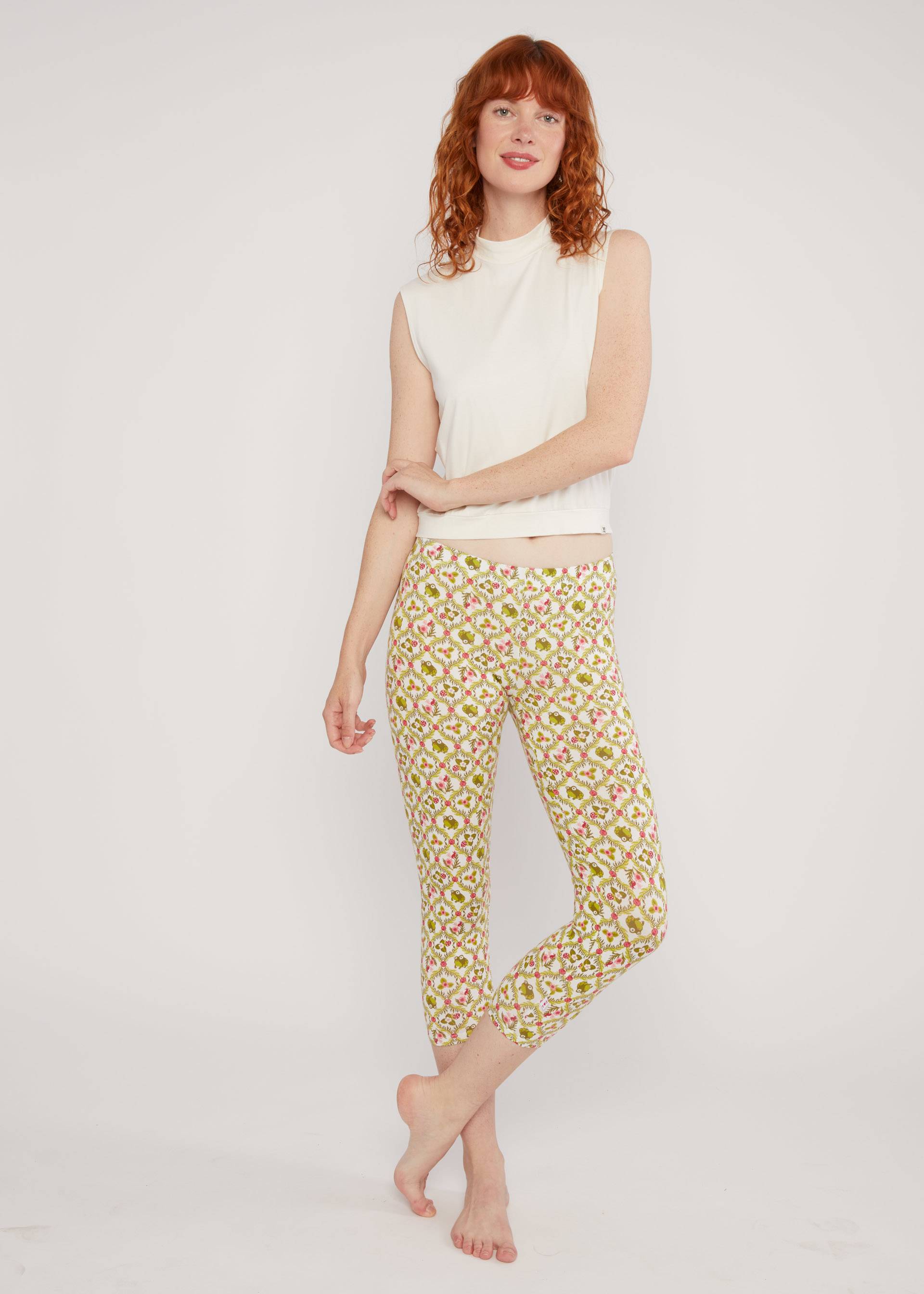 Capri Leggings Cropped Laune Legs, magical prince, Hosen, Wei&szlig;