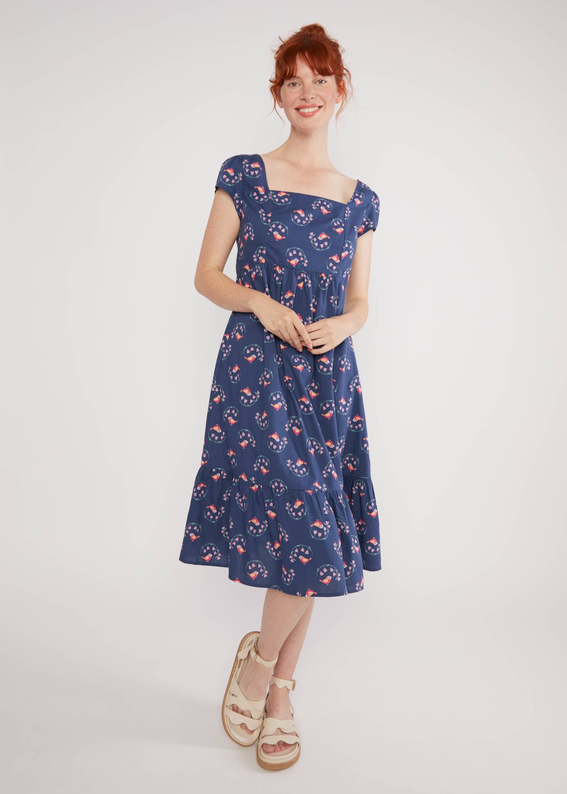 Sommerkleid Midsummer Night Tale, walpurgis night bird, Kleider, Blau