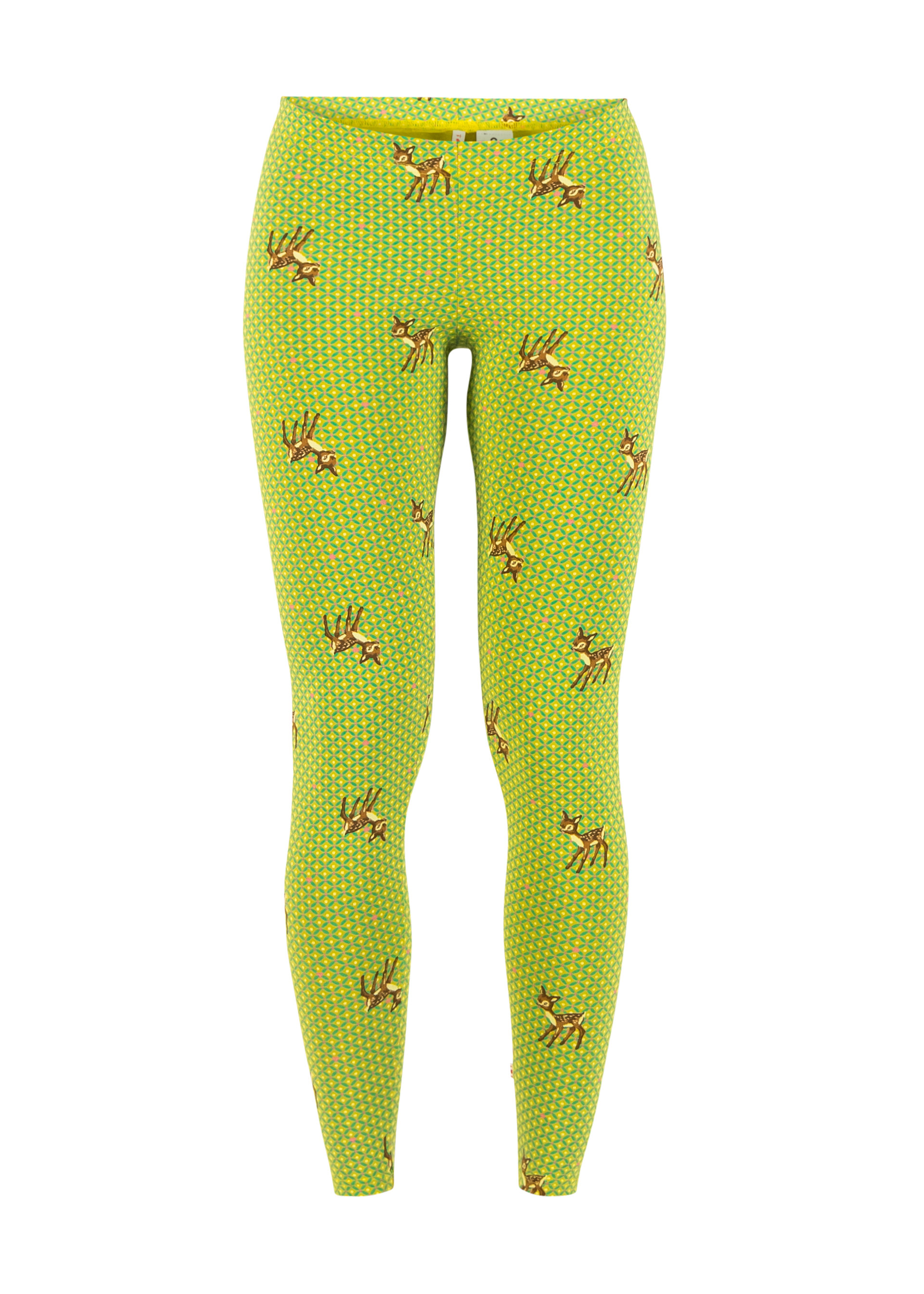 Cotton Leggings a step in the dark, deer love, Leggings, Green