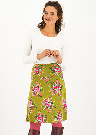 A-Line Skirt daily poetry, joyful harvest, Skirts, Green