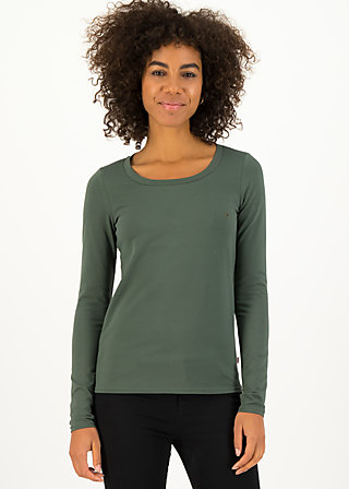 Longsleeve logo round neck langarm welle , just me in thyme, Tops, Green