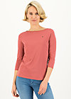 Longsleeve logo u-boot  3/4 welle, just me in rosewood, Shirts, Pink