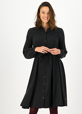 Shirt Dress logo woven dress, night nature, Dresses, Black