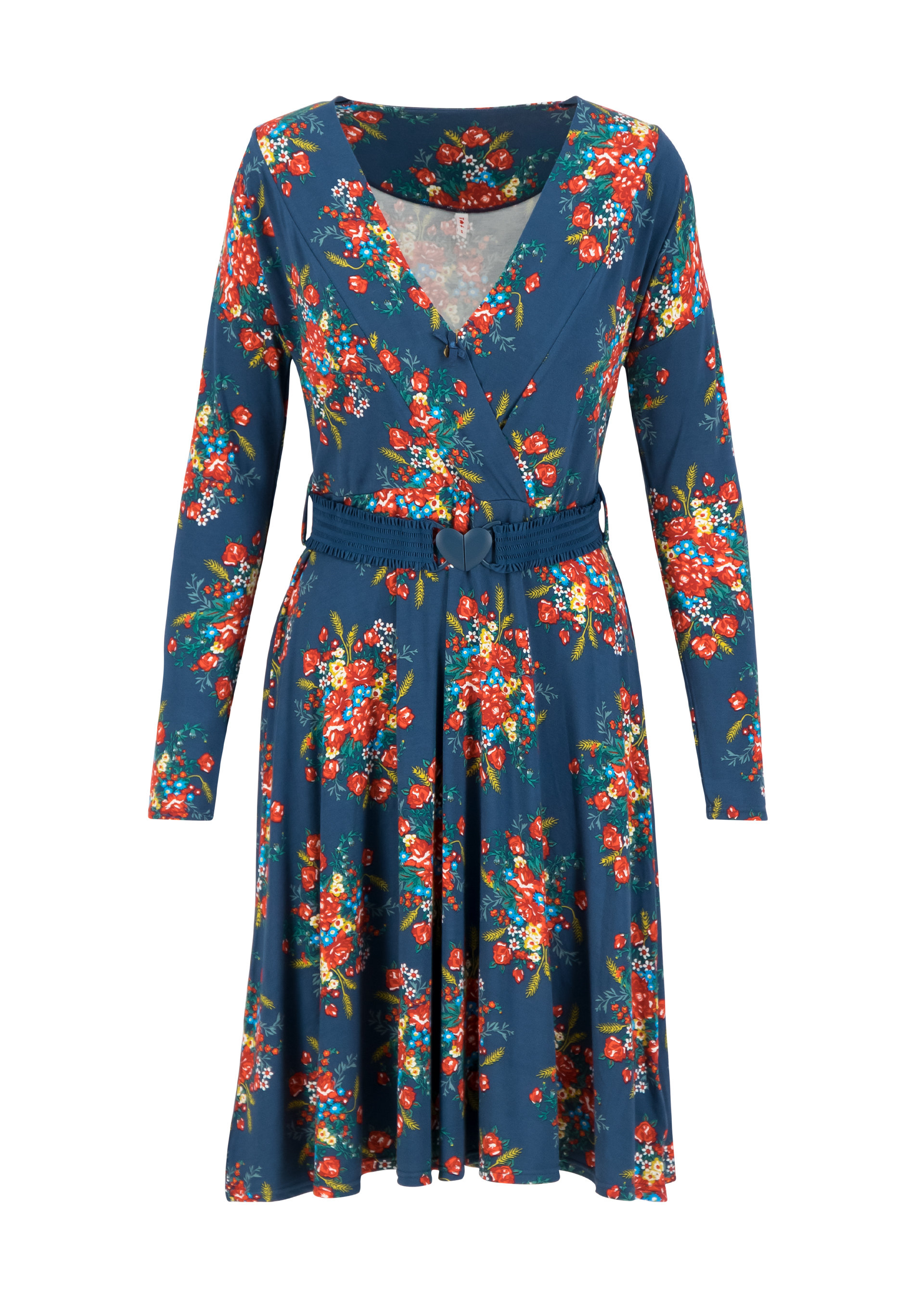 Herbstkleid ma chère robe enroulée, happy harvest, Kleider, Blau