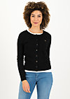 Cardigan save the brave, suited in black, Knitted Jumpers & Cardigans, Black