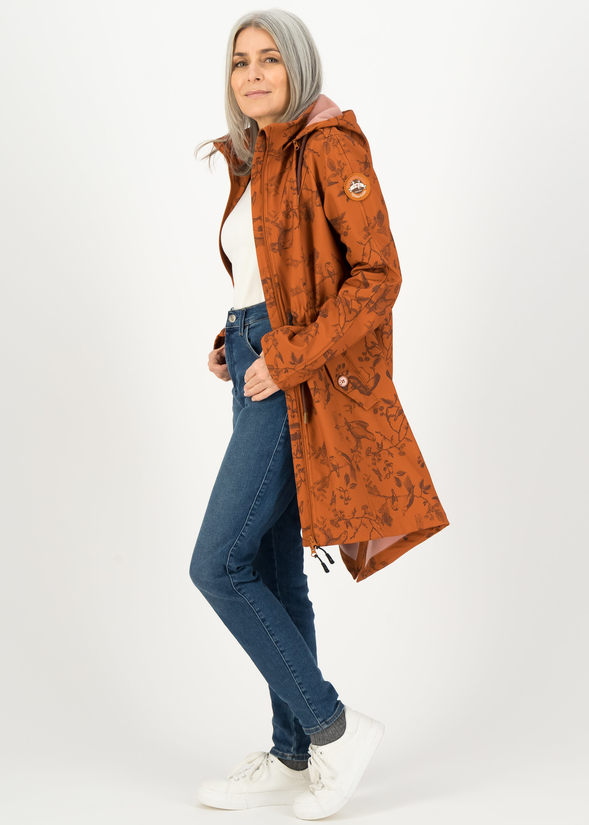 Softshelljacke swallowtail promenade, whimsical wisdom, Jacken & M&auml;ntel, Braun