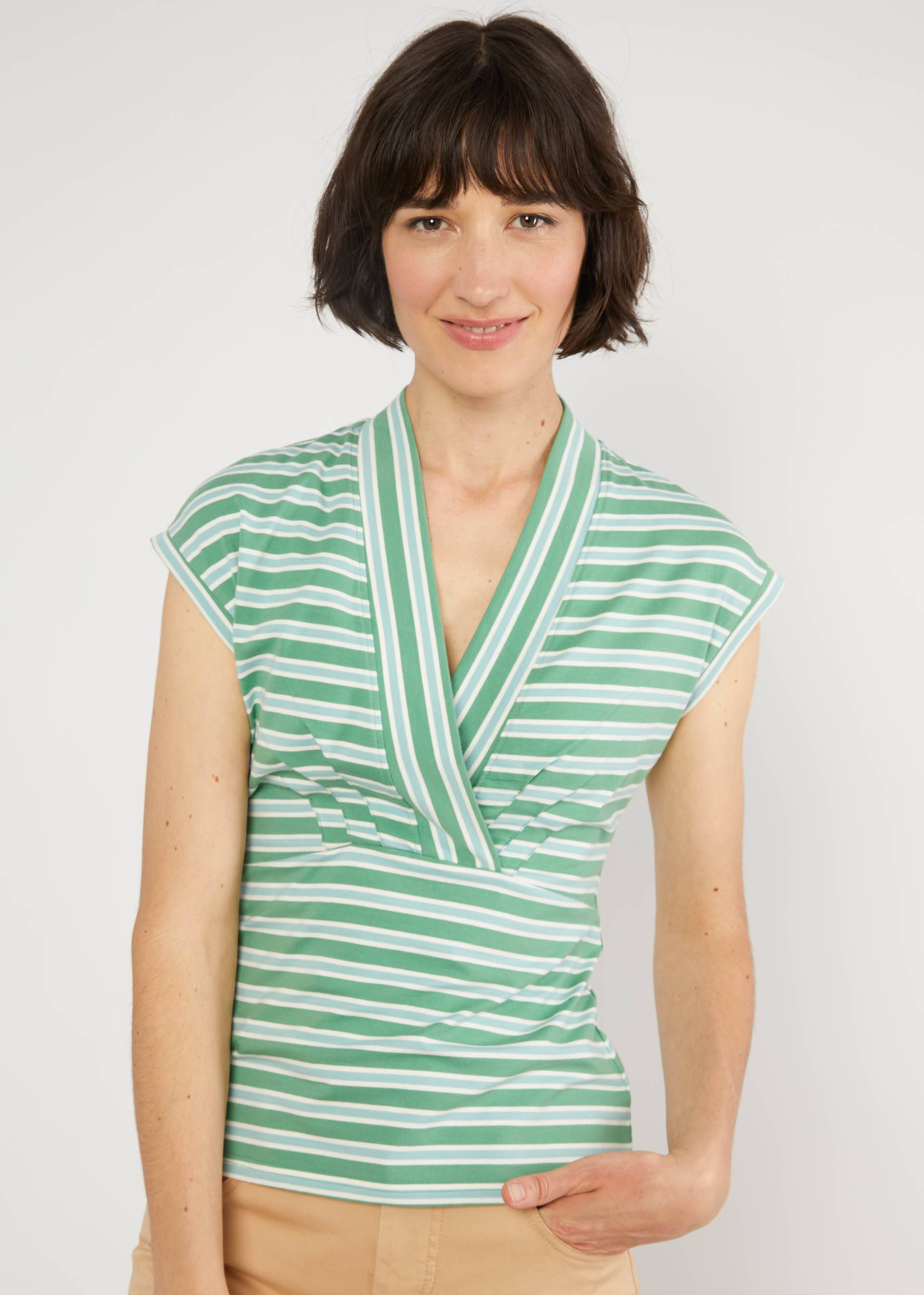 Streifenshirt Virgin Venus, caravan stripes green, Shirts, Grün