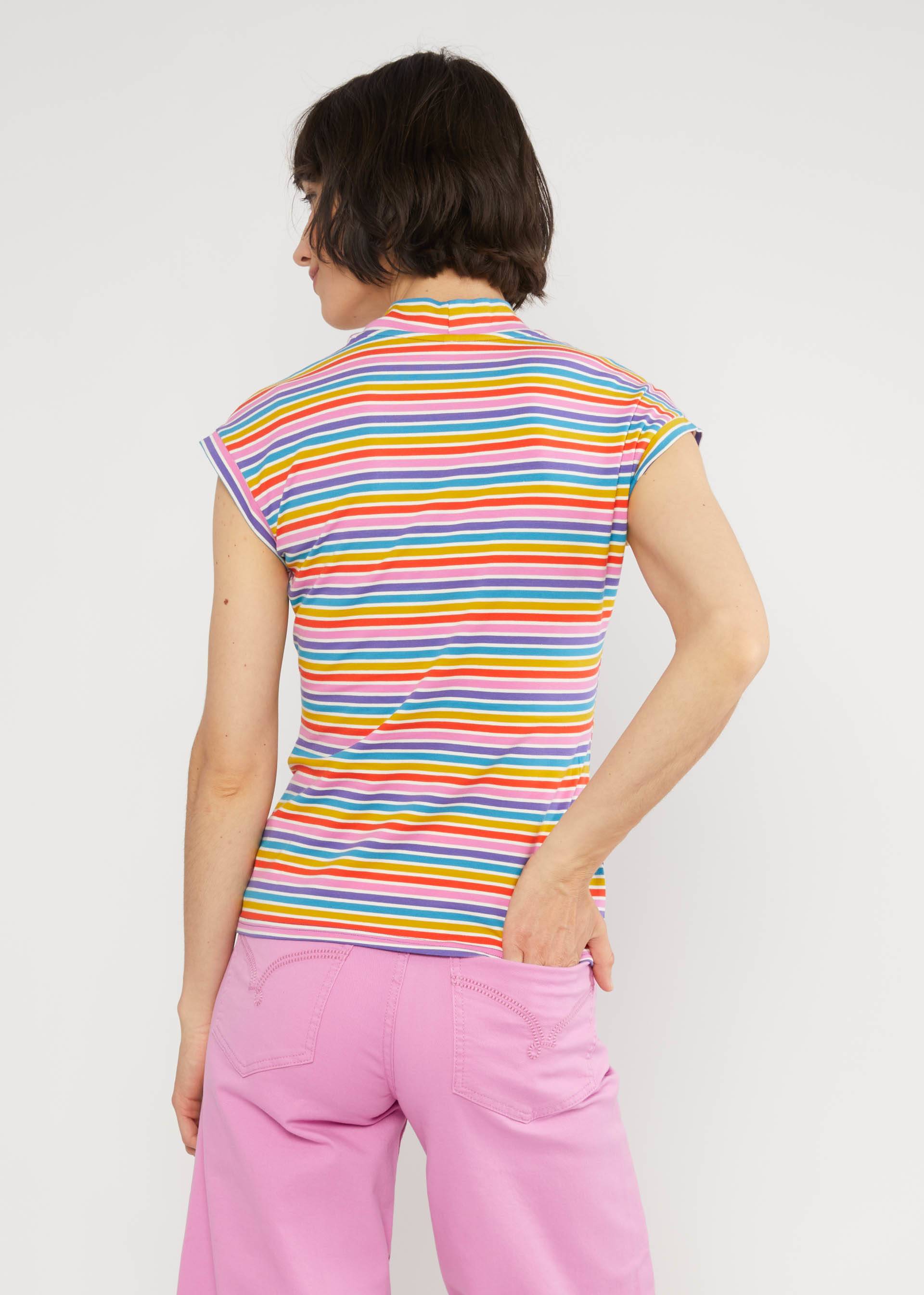 Streifenshirt Virgin Venus, coral rainbow stripes, Shirts, Lila