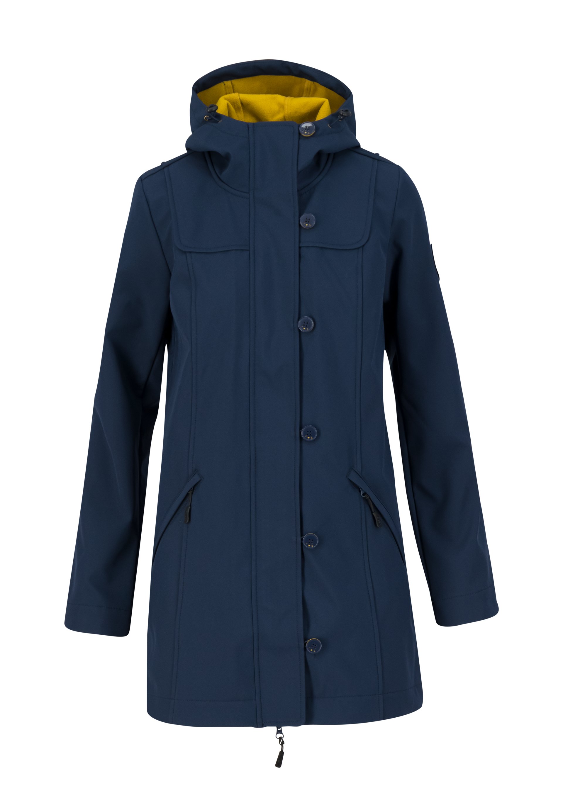 Softshelljacke wild weather long anorak, big mama, Jacken & M&auml;ntel, Blau