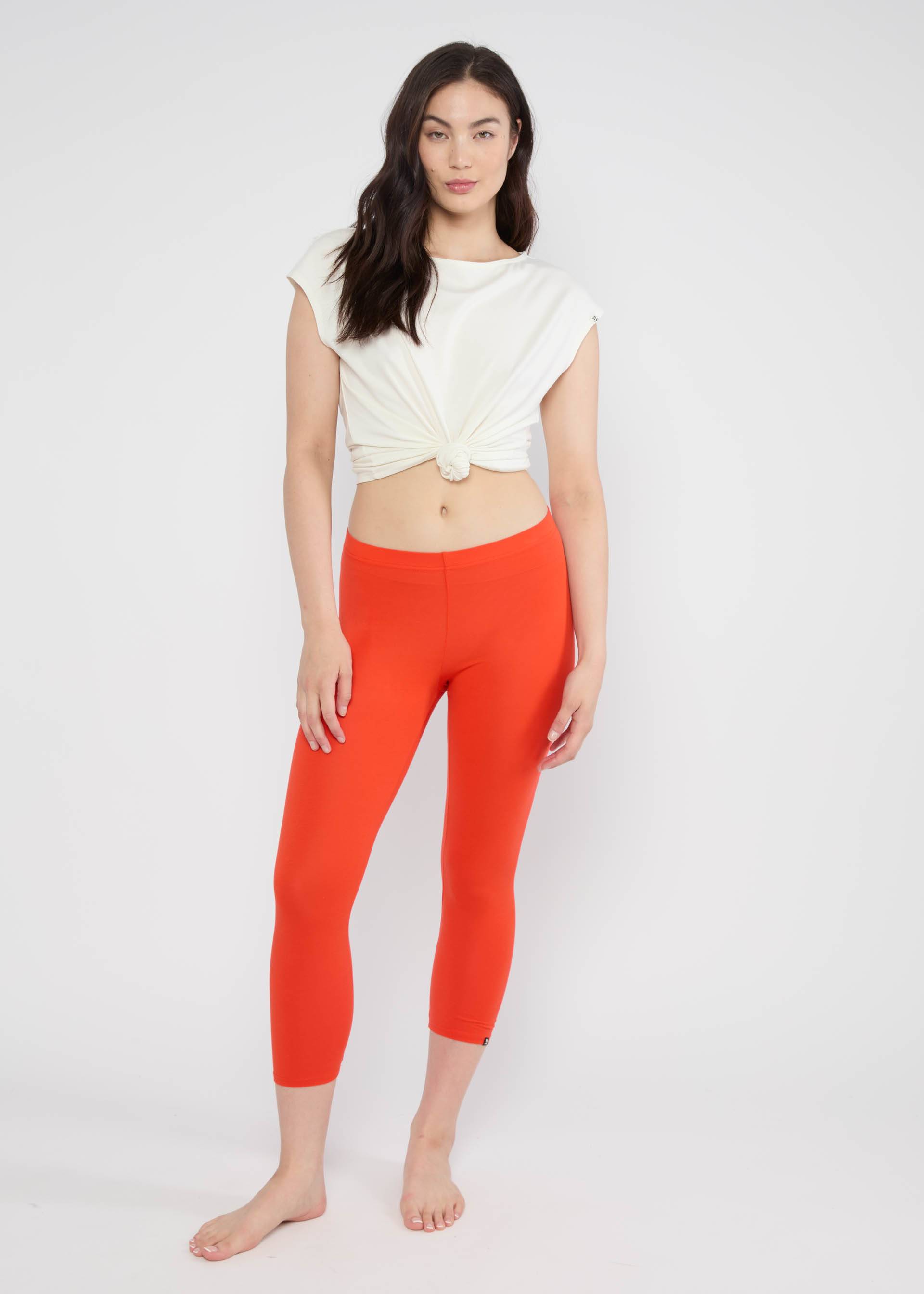 Capri Leggings Cropped Laune Legs, vermilion red, Leggings, Red