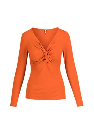 Longsleeve Hot Knot Lacy, orange leaves, Shirts, Orange