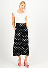 Culottes In Full Bloom, fluffy puffy, Trousers, Black