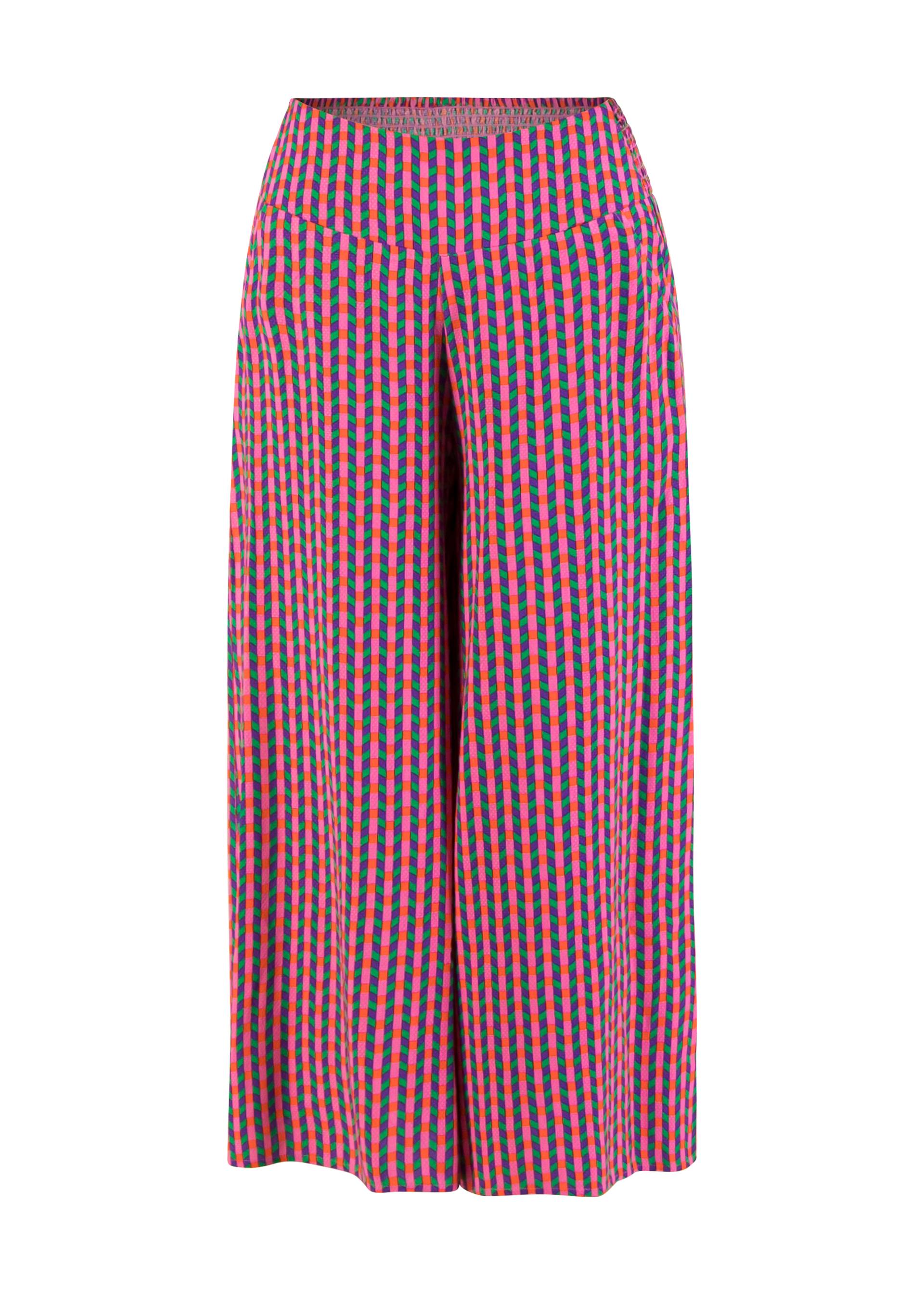 Culottes In Full Bloom, interlaced colors, Trousers, Purple