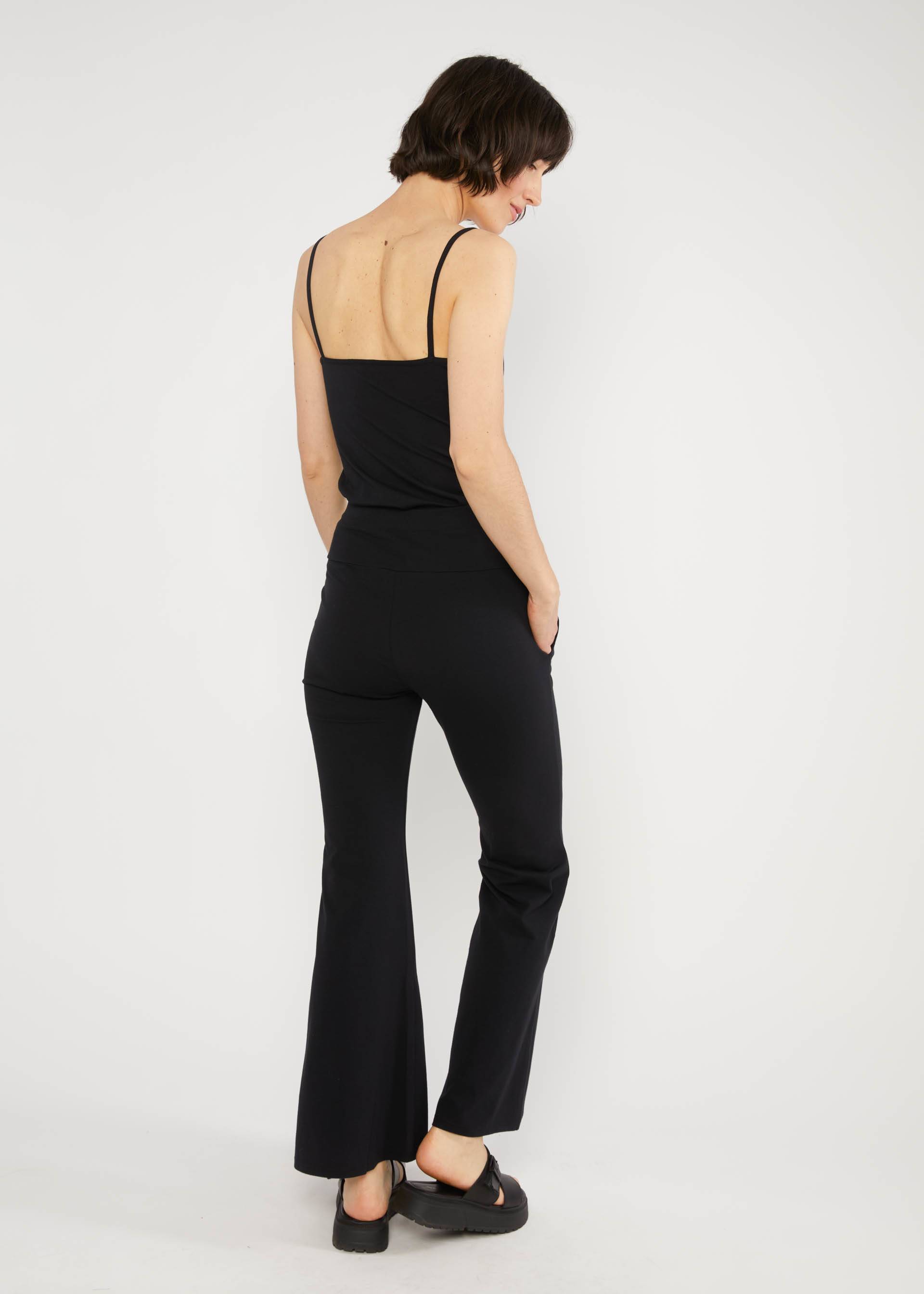 Sommerhose Logo Easy Flared, my pitch black, Hosen, Schwarz