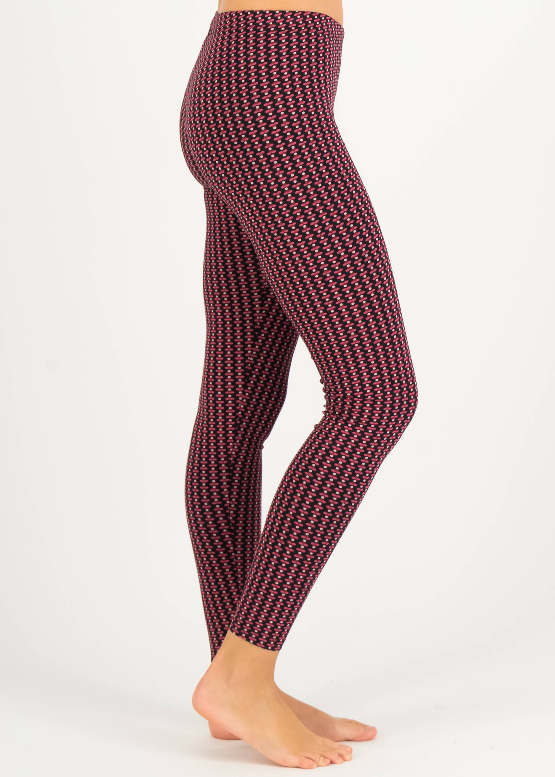 Baumwoll-Leggings Lovely Legs, yoga flower, Leggings, Schwarz