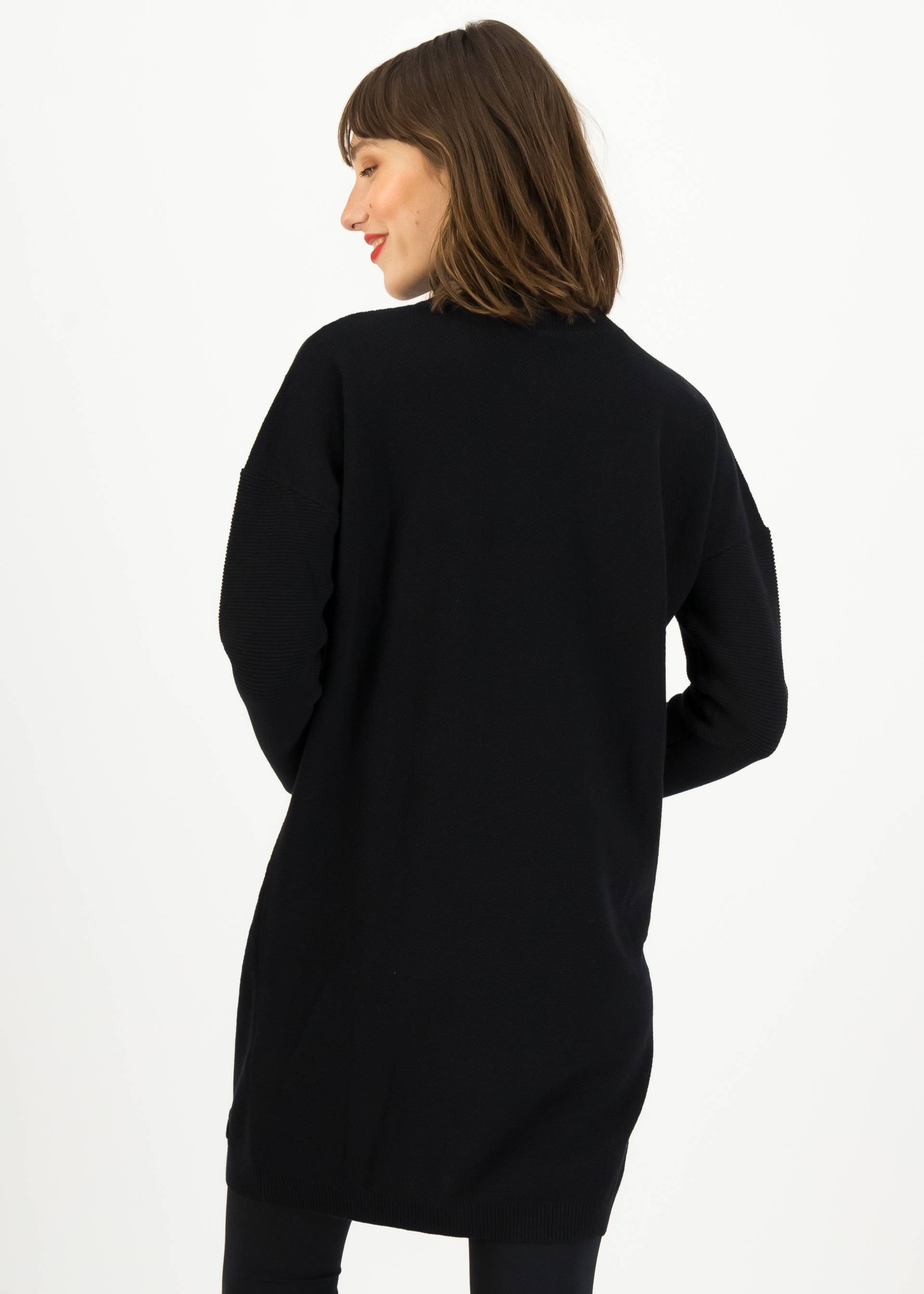 Strickkleid Straight and Easy Braided, black pearl, Kleider, Schwarz