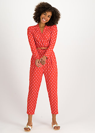 Jumpsuit The Coolest on Earth, hot hearts, Trousers, Red