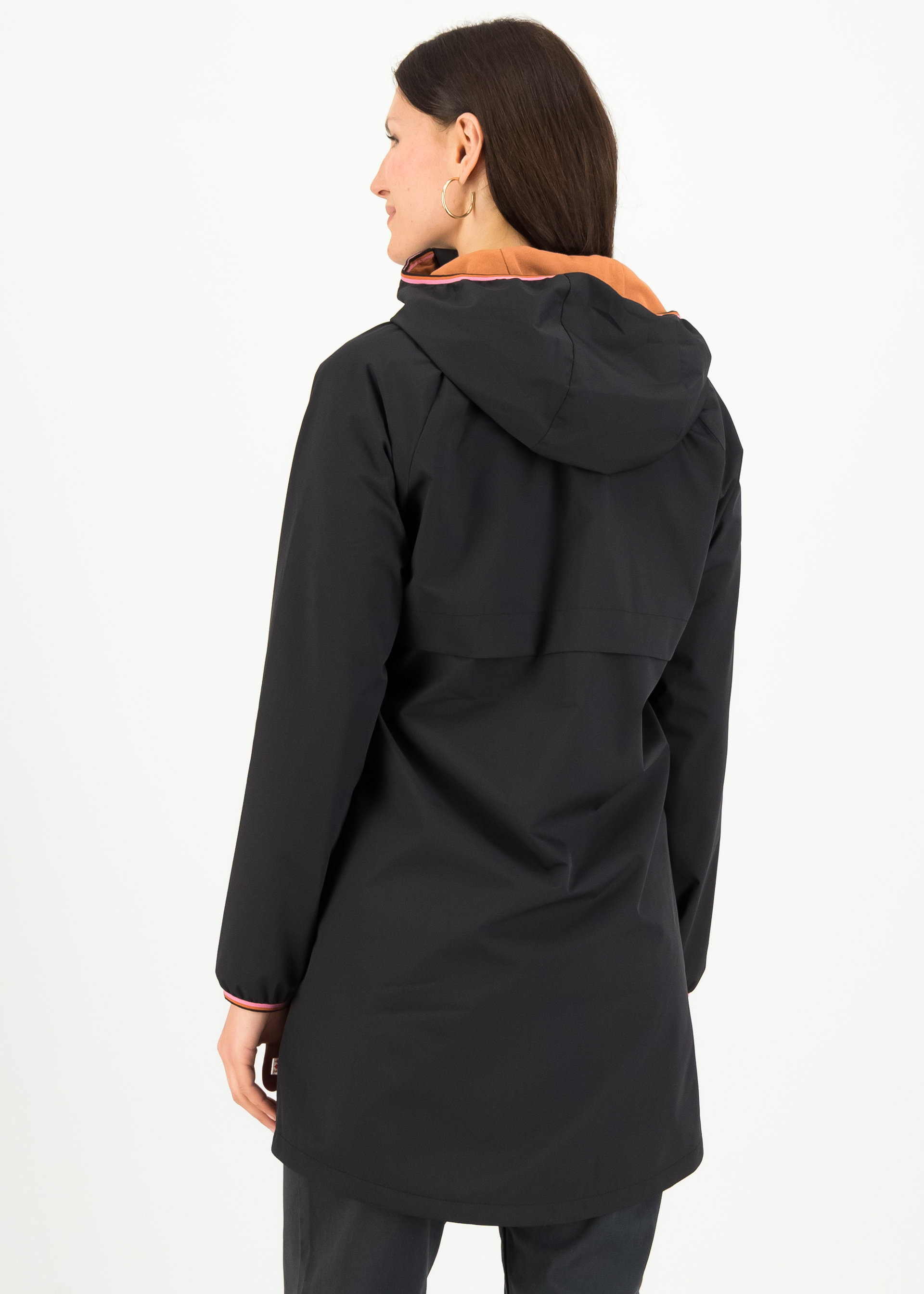 Windbreaker Jacket Windbraut Long, black midnight hour, Jackets & Coats, Black
